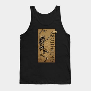 Ultimate Frisbee Vintage Skull Tank Top